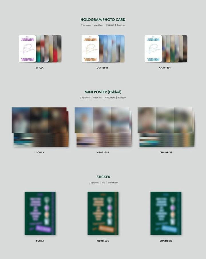 ENHYPEN - DIMENSION : DILEMMA Album+Pre-Order Benefit+Folded Poster+Extra Photocards Set (SCYLLA ver