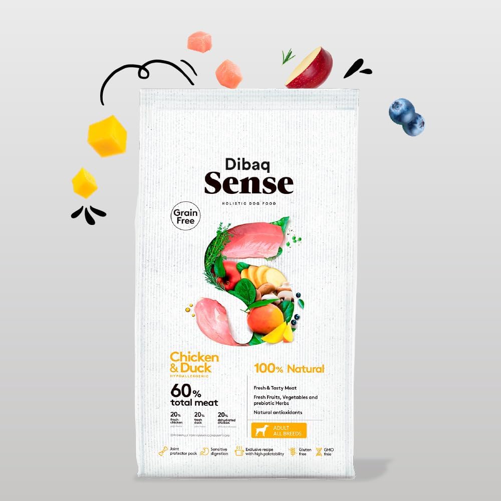 Dibaq Sense Grain Free Huhn & Ente, 100% natürliches Hundefutter 12 kg.