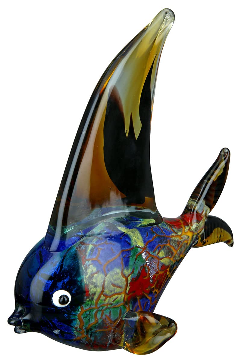 GILDE GLAS art Fisch Pondo - mundgeblasen - jedes Teil ein Unikat - Höhe ca. 27 cm