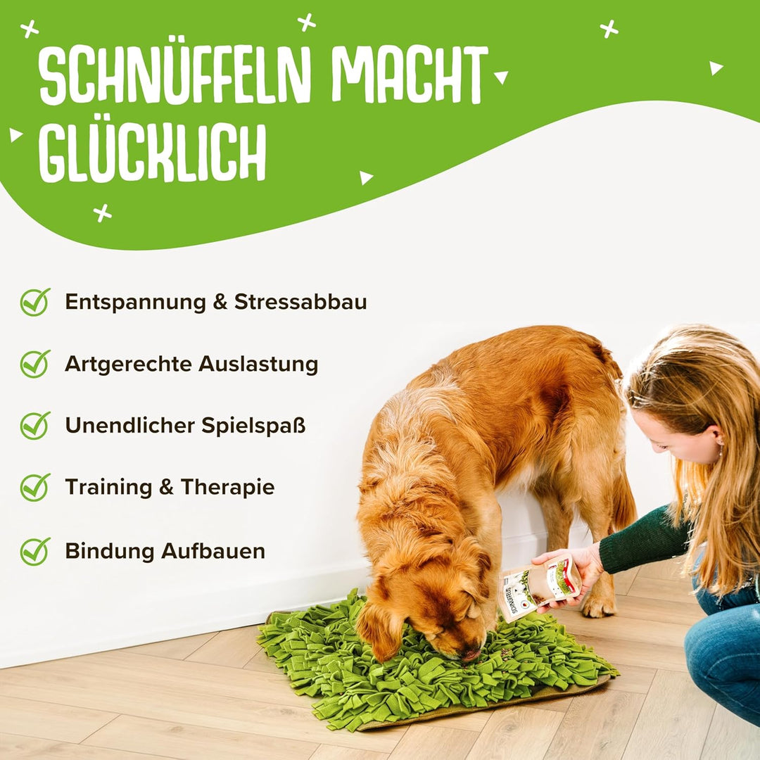KNAUDER'S Best - Schnüffelteppich für Hunde in 60cm x 60cm - Schnüffelteppich mit mehr als 1.150 Fra