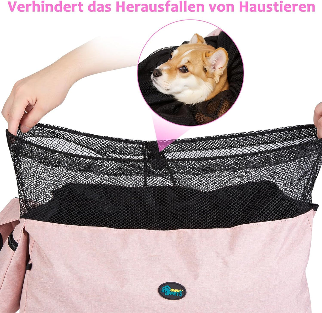 Ownpets Hundetragetasche Bis 11kg Mit Schulterpolster und Fronttasche, Sling, Tragetücher für Hunde,