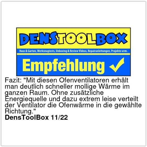 Carlo Milano Ofenlüfter: Stromloser Kaminofen-Ventilator mit 4 Lüfter-Blättern, für 65-345 °C (Wärme
