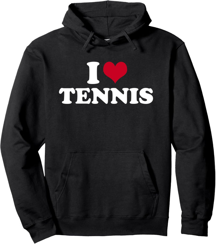 I Love Tennis Pullover Hoodie