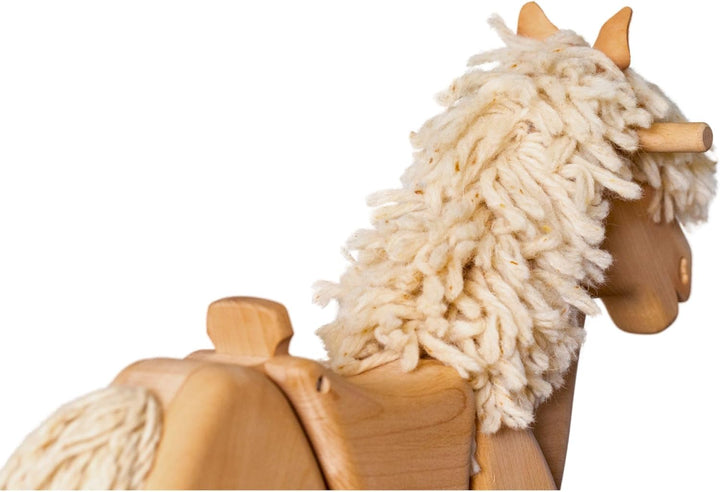 Schaukelpferd Jolly-Set │ Schaukelpferd + Pferdedecke │ hochwertiges Holzpferd Babyschaukel Taufe Ge