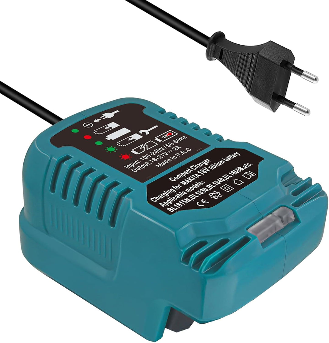 Tragbares Kompaktes Mini Ladegerät DC18RC kompatibel mit Makita 18V Akku BL1850B BL1860 BL1830 BL184