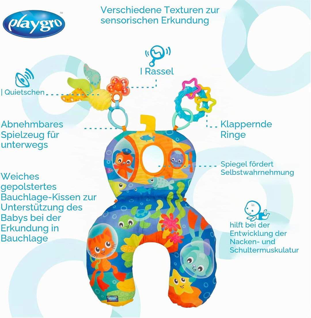 Playgro Ocean Adventure Bauchkissen, Spass und Unterstützung für die Zeit des Mundes nach unten für