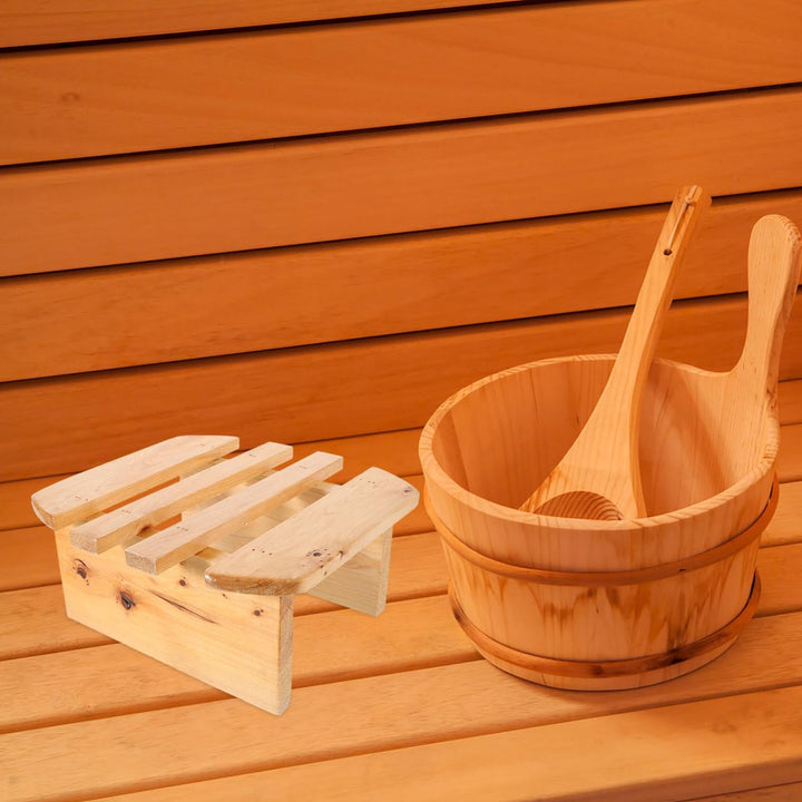Healvian FussBad Sauna FussHocker - Runder Holz Hocker FüR Badezimmer Entspannung Und Komfort Ideal