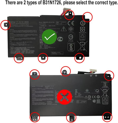 XITAIAN 11.4V 48Wh 4240mAh B31N1726 Ersatz Laptop Akku für Asus B31N1726 0B200-02910000 FX504 FX505