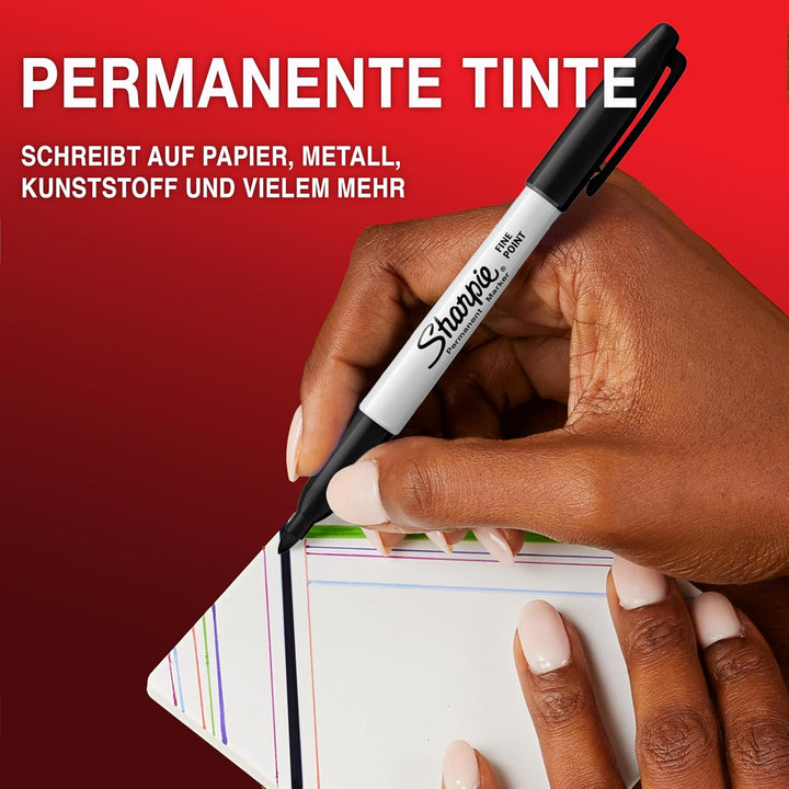 Sharpie Permanent Marker | Marker Stifte mit feiner Spitze | schwarz | 36 Stück Market Set Schwarz 3