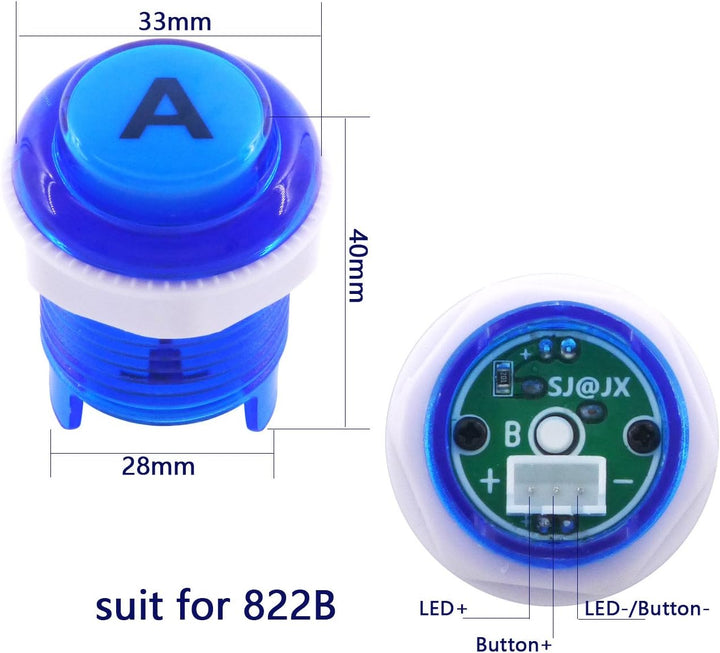 Arcade Game LED DIY Kit Mechanical Keyboard Switch LED Button PC MAME Retropie Arcade Joystick Contr