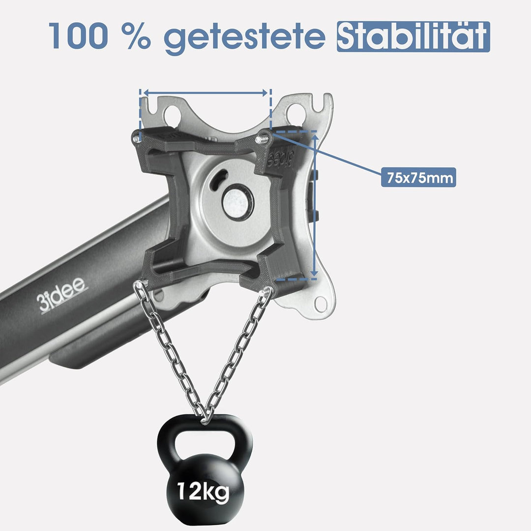 3IDEE Universeller VESA Distanzhalter, Abstandshalter, Spacer - 30mm Distanz - Monitor Halterung Ada