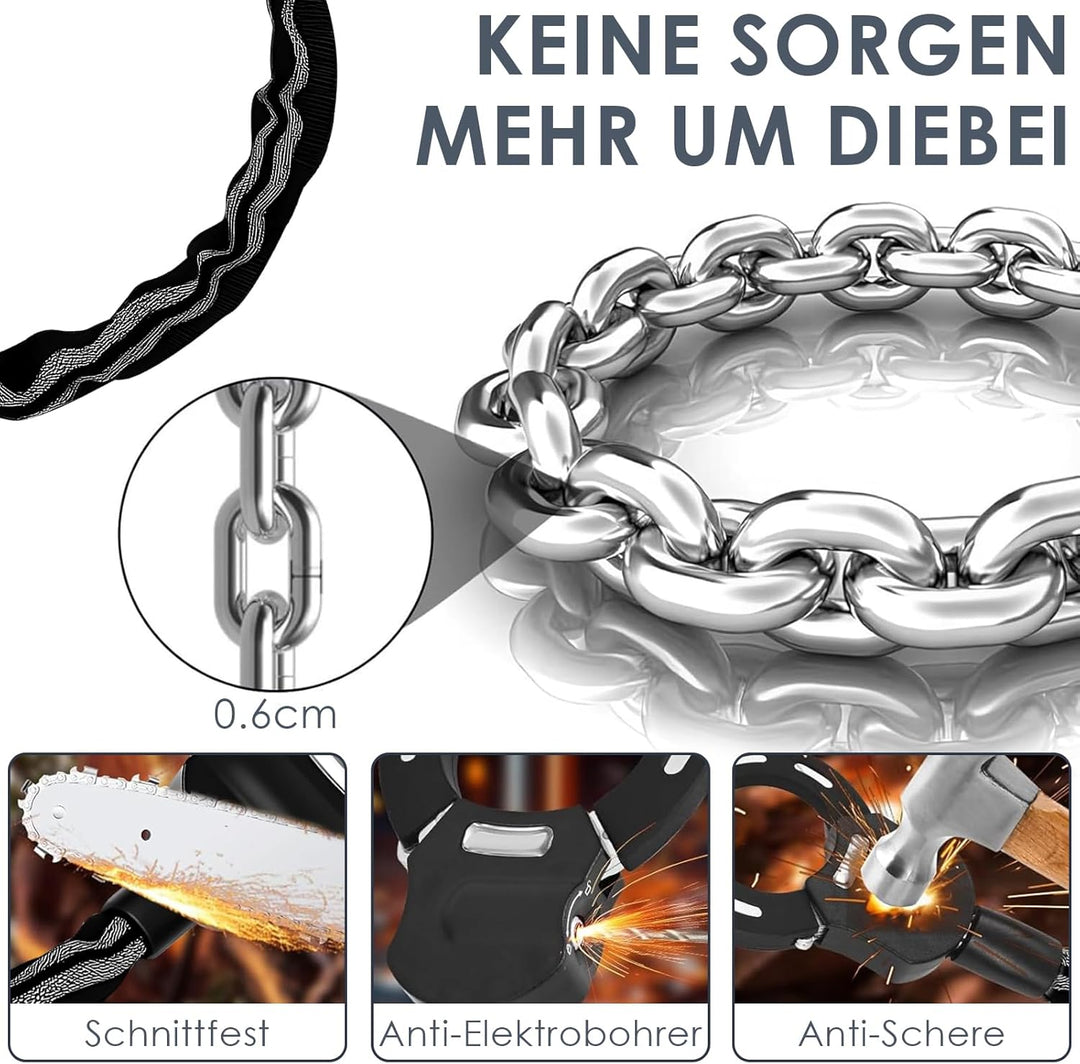 E Scooter Schloss, Schloss für E Scooter mit Silikonschutz Gegen Kratzer, Diebstahlschutz Handschell