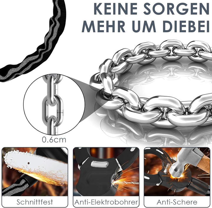 E Scooter Schloss, Schloss für E Scooter mit Silikonschutz Gegen Kratzer, Diebstahlschutz Handschell