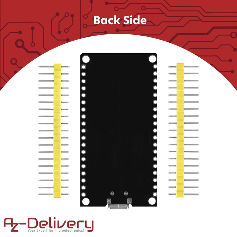 AZDelivery 5 x ESP-32 Dev Kit C unverlötet NodeMCU Module WLAN WiFi Development Board mit CP2102 (Na