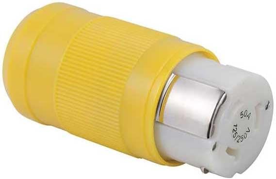 Marinco Shore Netzstecker und -stecker verriegelbarer Steckverbinder, 50A 125/250V, verriegelbarer S