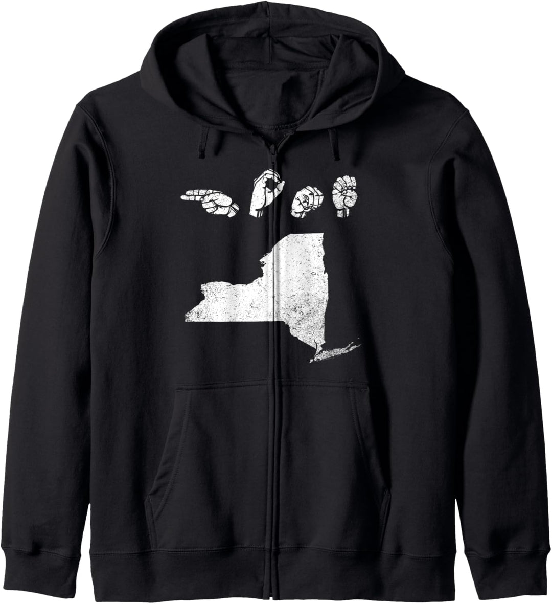 ASL American Sign Language Home New York Kapuzenjacke