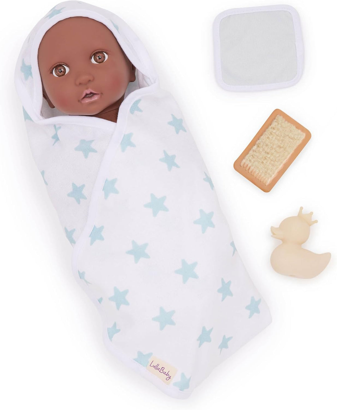LullaBaby – 13-tlg. Puppenkleidung für 36 cm Baby Puppen – Strampler, Kapuzenhandtuch, Einteiler, T-
