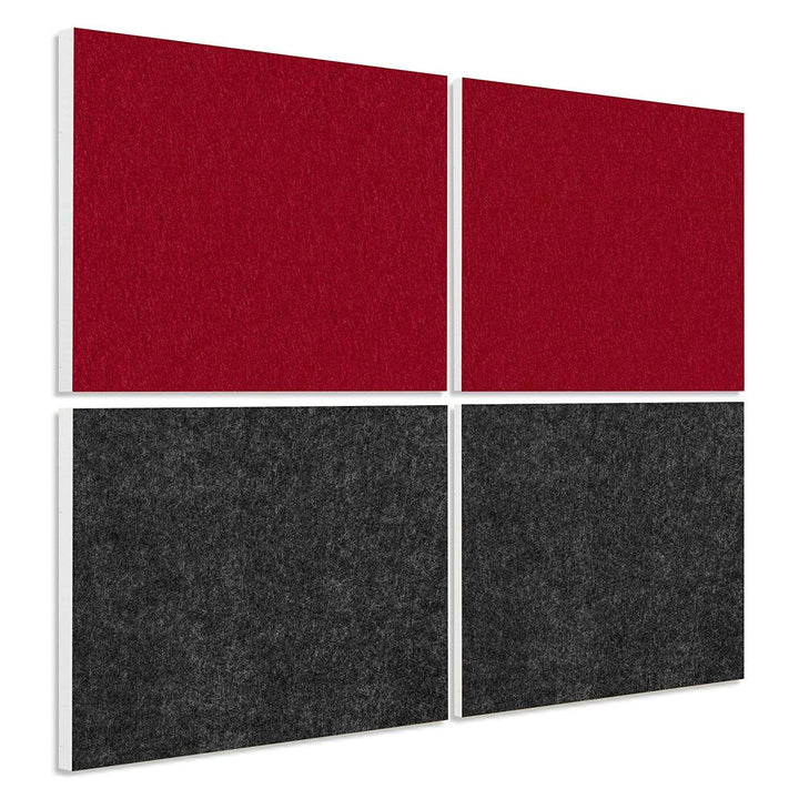 platino24 Schallabsorber COLORE aus Basotec G+ I Akustikpaneele mit Akustikfilz I 4 Wand-Paneele in