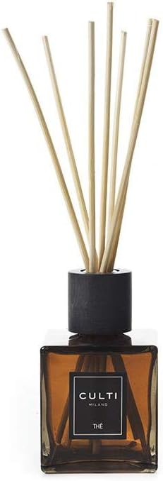 Culti Diffusor Stäbchen Decor 250 ml Milano, Duft The, The Sencha, Gayac-Holz, 3 Monate Lebensdauer,
