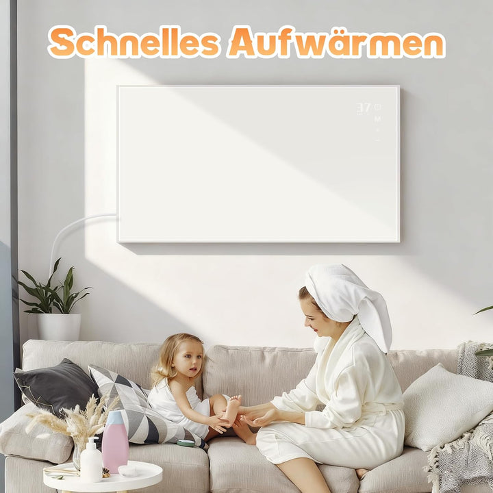 Mursche Infrarotheizung Thermostat Infrarot Wandheizung - Standgerät Infrarotpaneele 450W Fernbedien