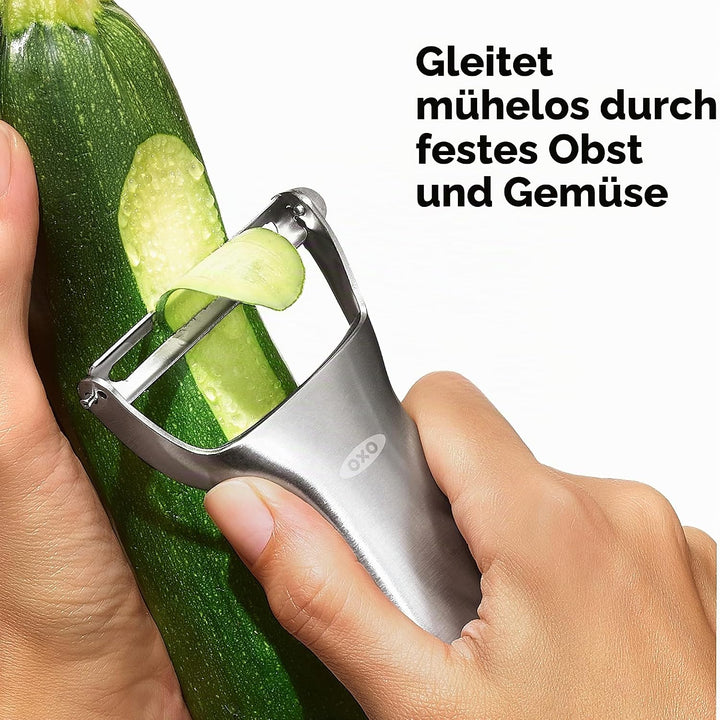 OXO Steel Y-Schäler aus Edelstahl Silber Y-Schäler, Silber Y-Sch&amp;