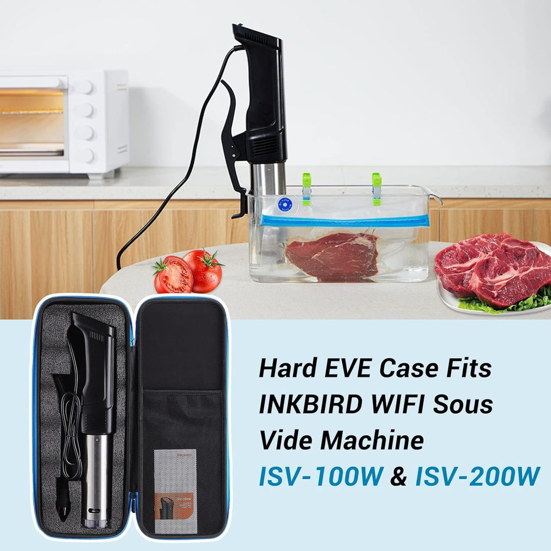 Inkbird Wlan INK-200W Sous Vide Stick + EVA Tasche Schutz hülle Etui,Sous Vide Garer App-Steuerung,3