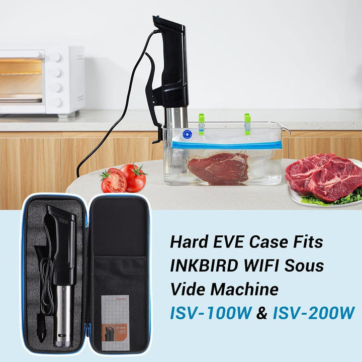 Inkbird Wlan INK-200W Sous Vide Stick + EVA Tasche Schutz hülle Etui,Sous Vide Garer App-Steuerung,3
