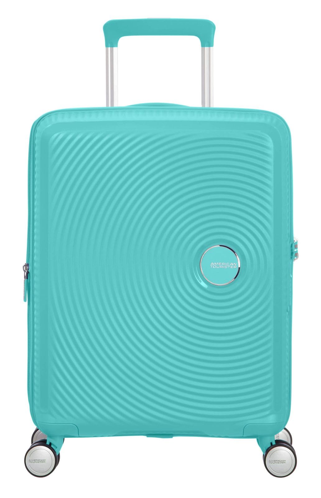 American Tourister Soundbox - Spinner S Erweiterbar Handgepäck, 55 cm, 35.5/41 L, Blau (Poolside Blu