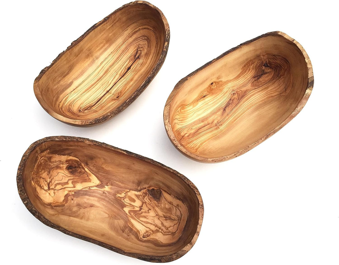 Schale länglich, Länge wählbar, Obstschale, Brotkorb, Früchteschale Handgemacht aus Olivenholz (27-2