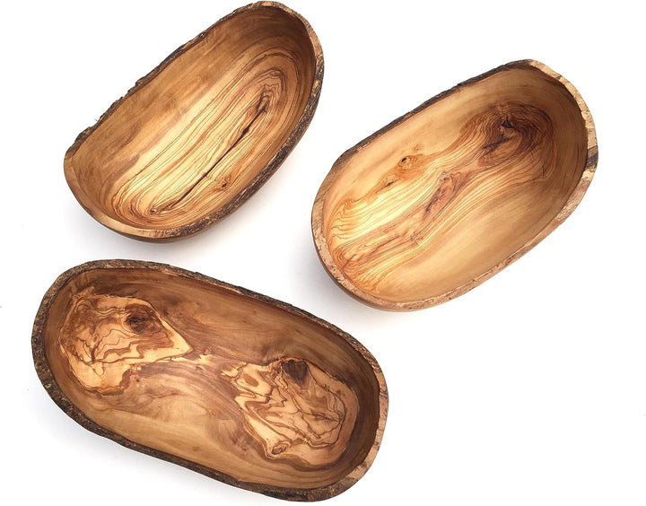 Schale länglich, Länge wählbar, Obstschale, Brotkorb, Früchteschale Handgemacht aus Olivenholz (27-2