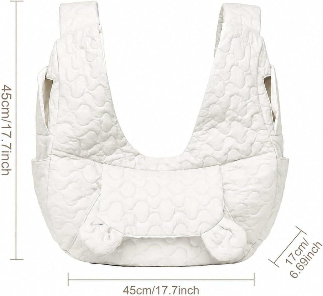 Hundetragetasche Bis 10 Kg, Freihändige Hundetasche Für Kleine Hunde mit Verstellbarem Gurt, Front H
