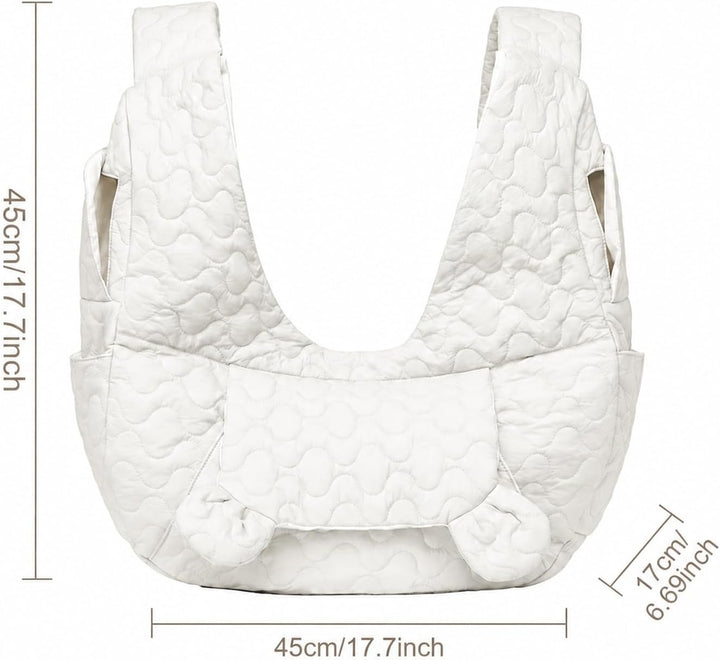 Hundetragetasche Bis 10 Kg, Freihändige Hundetasche Für Kleine Hunde mit Verstellbarem Gurt, Front H