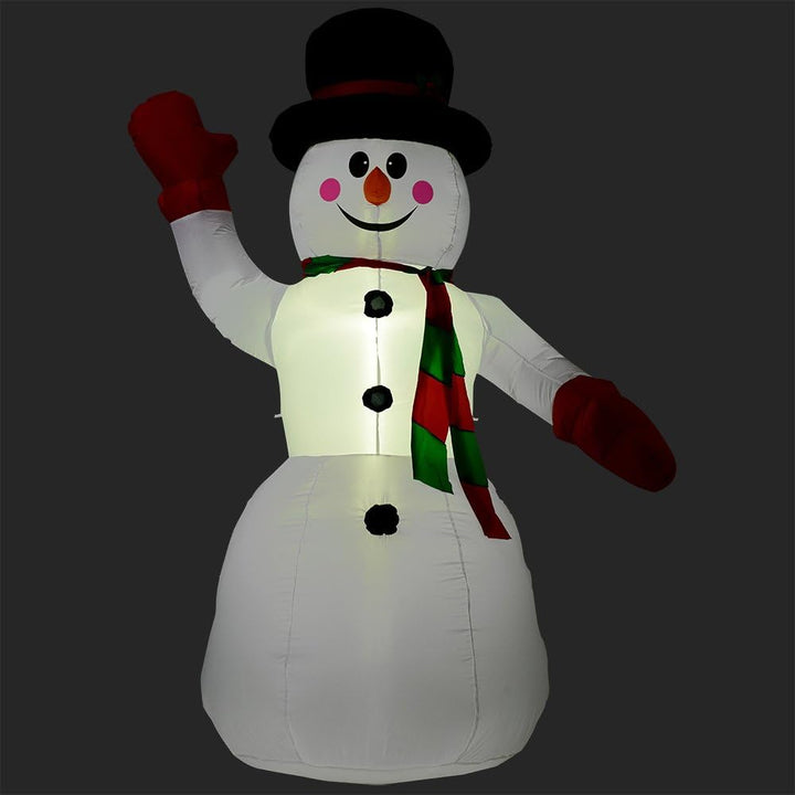 [en.casa] Riesiger Schneemann 240cm LED Beleuchtet Weihnachten Deko Lebensgross Aufblasbar