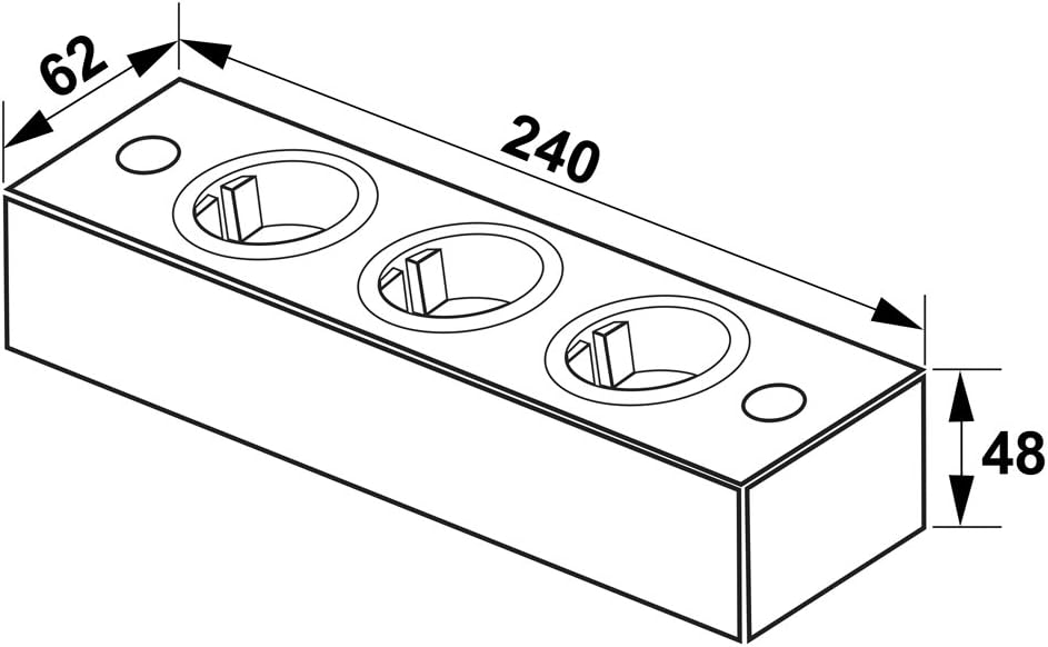 ST 3002 Unterbausteckdose schwarz