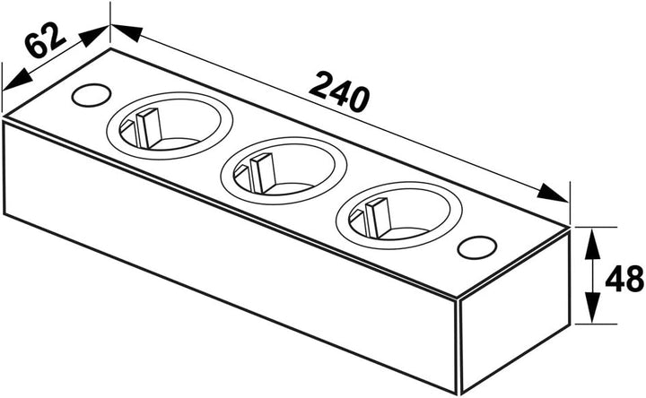 ST 3002 Unterbausteckdose schwarz
