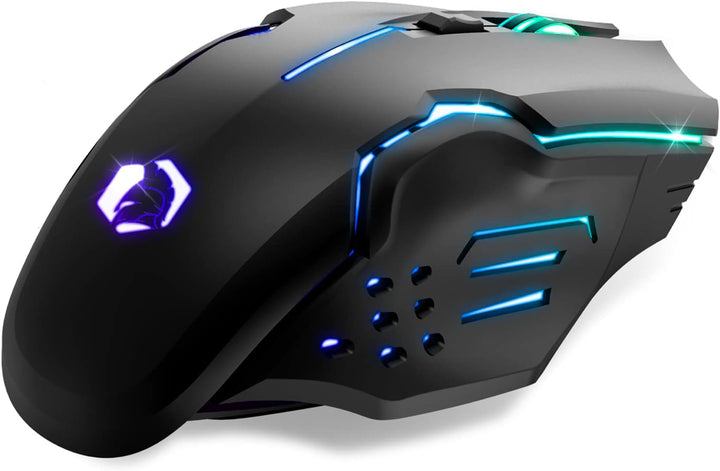 EMPIRE GAMING - RF903 Gaming-Maus, Kabellos 2,4GHz Wireless Wiederaufladbar – LED-Hintergrundbeleuch