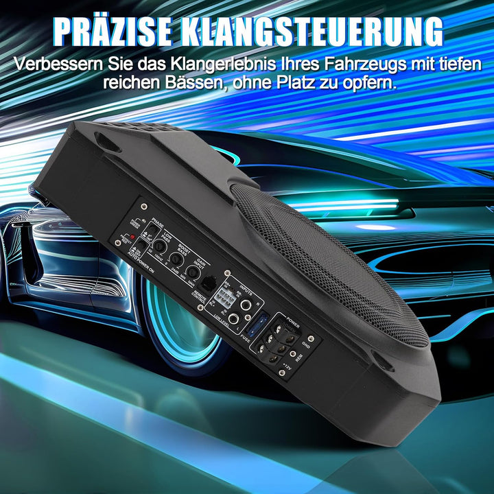 10 Zoll Aktiv Subwoofer, Ultra Dünn 800W 2.5 Ohm, Unter Sitz für Fahrzeug Sound-System, mit Controll