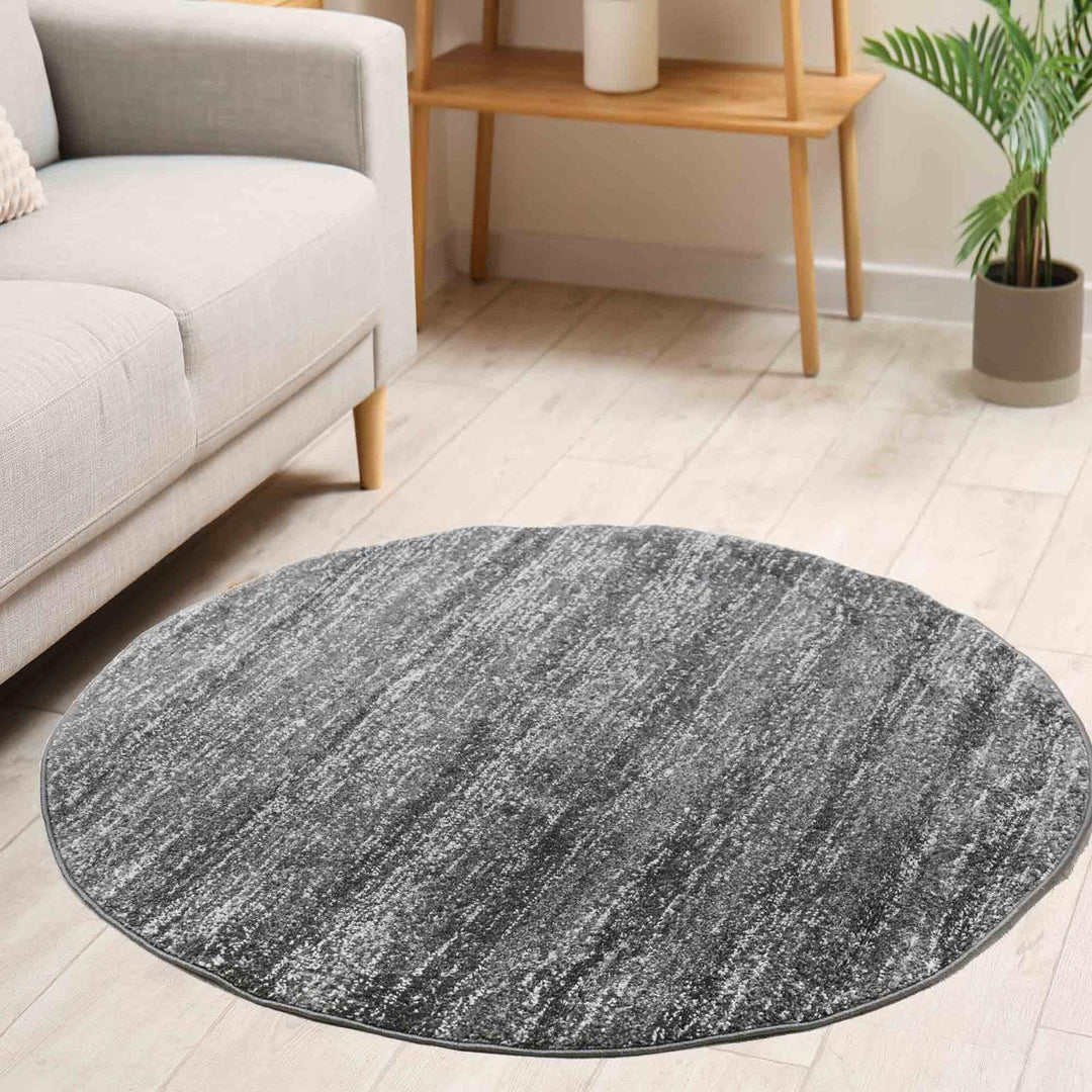 VIMODA Teppich Modern Grau Kurzflor Meliert Farbecht Pflegeleicht, Masse:80 x 300 cm, 80 x 300 cm