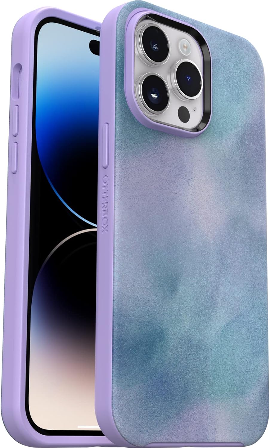 OtterBox Symmetry Series + Schutzhülle für iPhone 14 Pro Max – Petrichor Mist, ultradünn, rastet auf