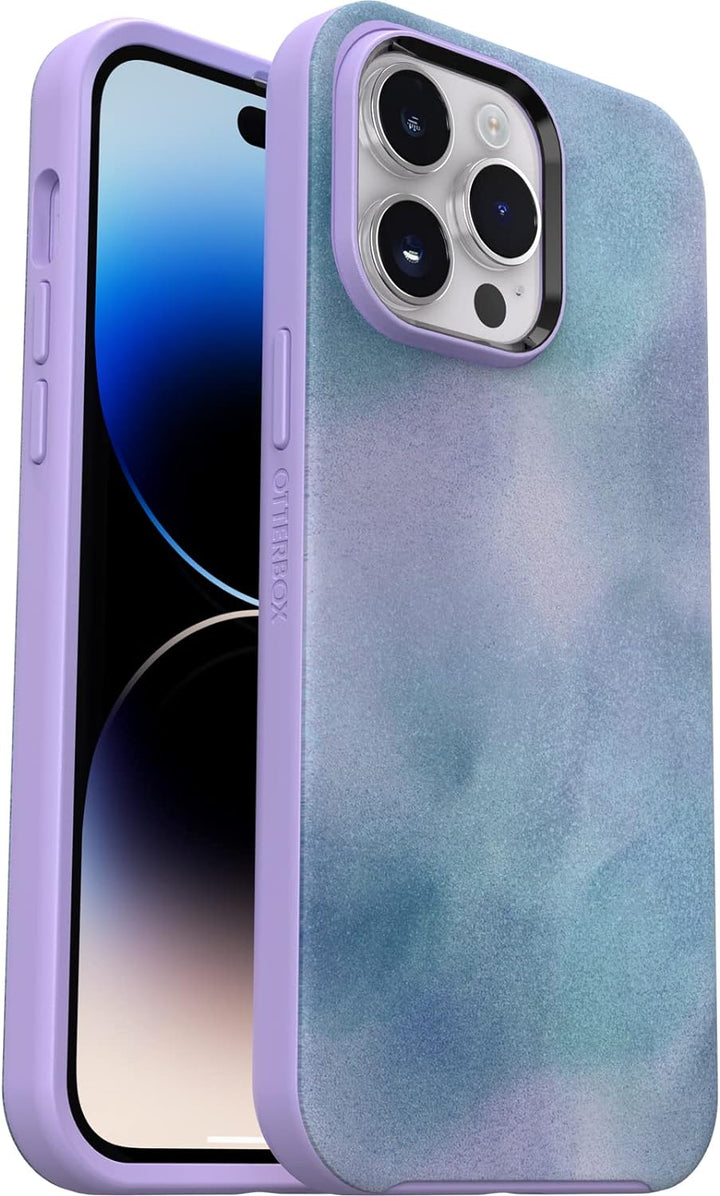 OtterBox Symmetry Series + Schutzhülle für iPhone 14 Pro Max – Petrichor Mist, ultradünn, rastet auf