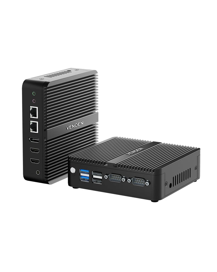 Windows 11 Lüfterloser Mini-PC Celeron J6412 der 12. Generation, 8GB RAM 128GB SSD, Dual HD, DP, dre