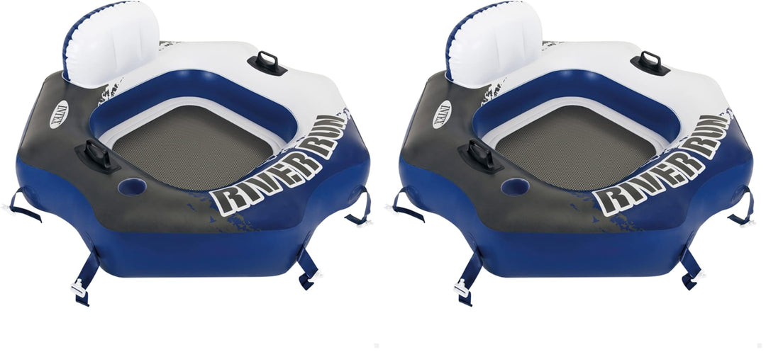 Intex 58854EU - Aufblasbarer Schwimmring River Run, Vinyl, Mehrfarbig, 130x126 cm (Packung mit 2) Ei