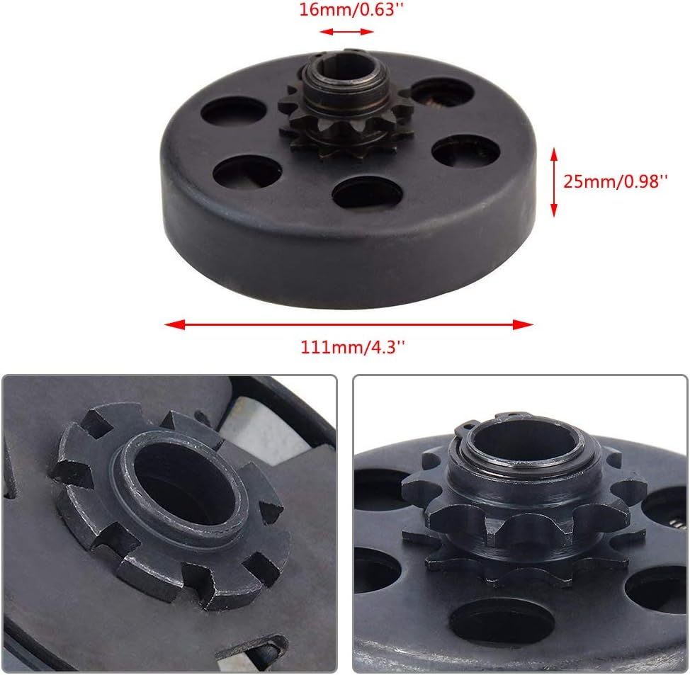 WOOSTAR Fliehkraftkupplung 5/8" Bohrung #35 Kette 11 Zahn Ersatz für 168ccm Go Kart Minibike 168F 6.