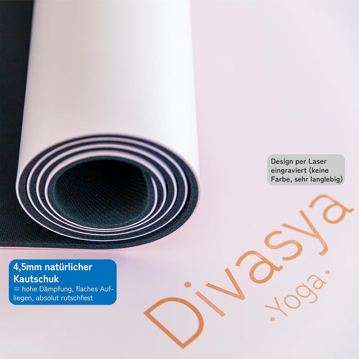 Premium Yogamatte rutschfest: Naturkautschuk rutschfest & japanische professional grip Oberfläche |