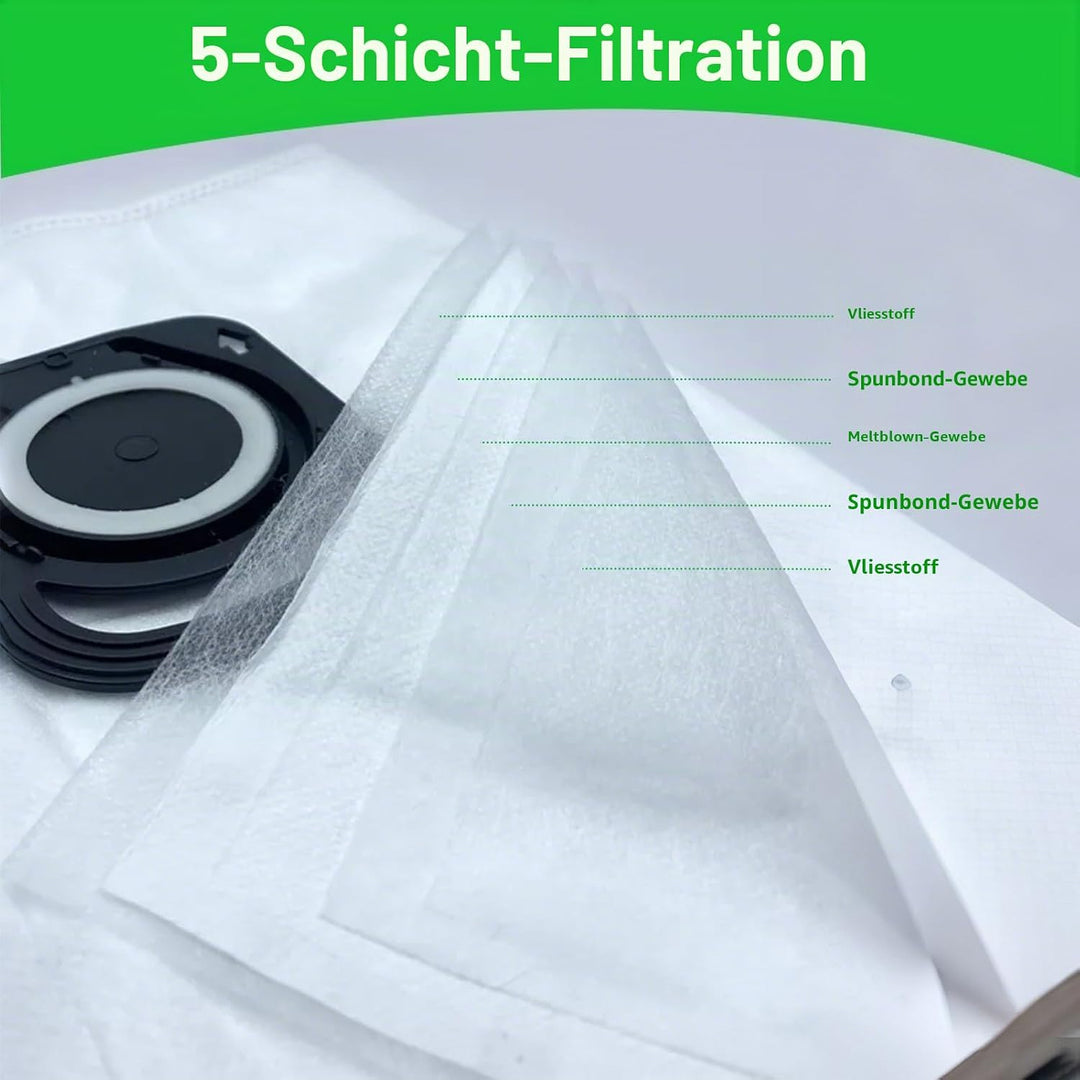 10 Staubsaugerbeutel für Rowenta Compact Power RO31 RO77 RO64 RO74 RO39, XXL Power RO3143, Hygiene+