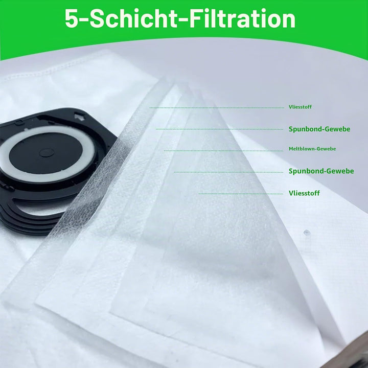 10 Staubsaugerbeutel für Rowenta Compact Power RO31 RO77 RO64 RO74 RO39, XXL Power RO3143, Hygiene+