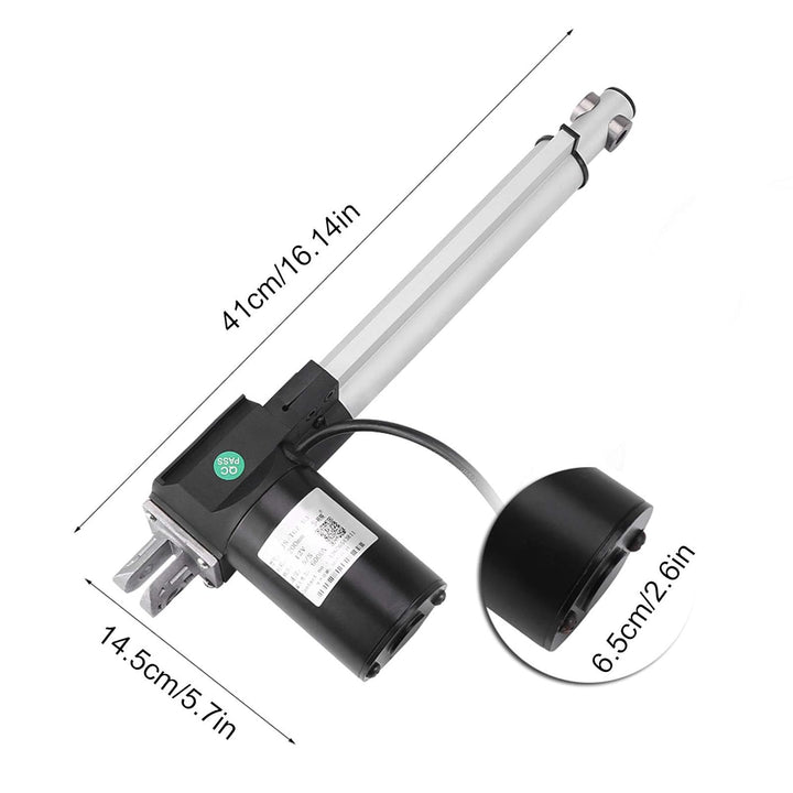 DC 12V Elektrischer Linearantrieb Kraft 6000N Maximaler Hub Hub Wasserdichte Elektromotorhalterung