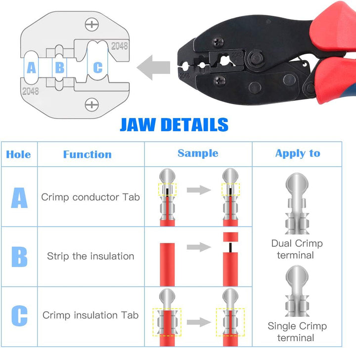 Glarks 25Pcs Ratchet Spark Plug Wire Crimper and 180 Degree/90 Degree/Straight Spark Plug Coil Termi