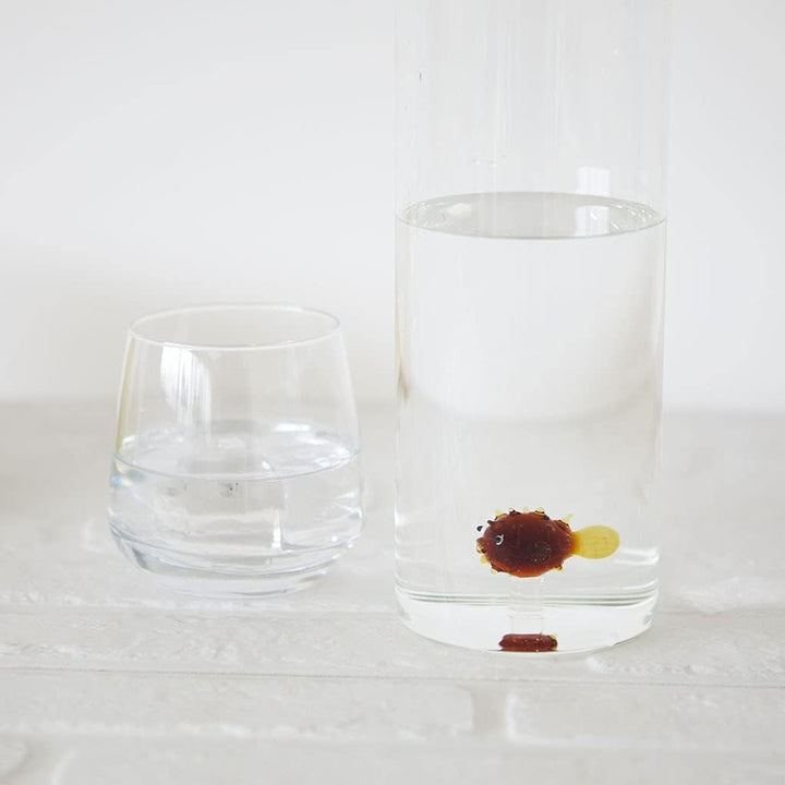 balvi Flasche Atlantis Globefish Glasflasche mit Stöpsel in Form eines Kugelfisches Borosilikatglas