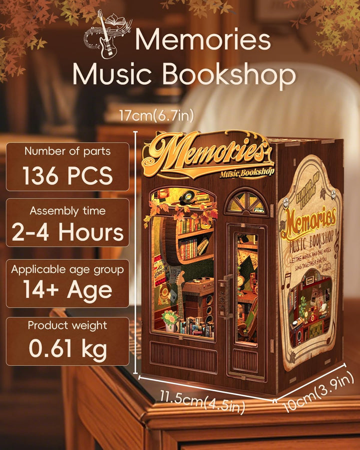 CUTEBEE Book Nook Kits for Adults - DIY Puppenhaus Miniatur mit LED-Licht, Holz Elegant & Ornate Sty